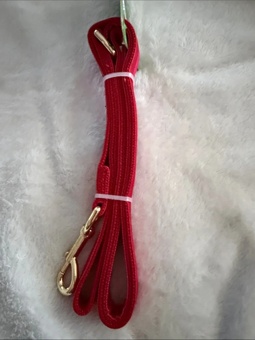 Kate Spade NWT Hot Pink & Red Striped Dog Leash with Gold-tone Hardware, 54”